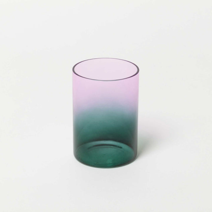 GRADIENT GLASSES  TWO TONE - Drinking Glasses Teal & Lilac - Set of 2 | Block Design