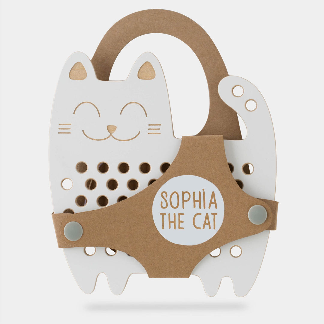 SOPHIA THE CAT - Fädelspielzeug aus Holz - Montessori - Katze | milin