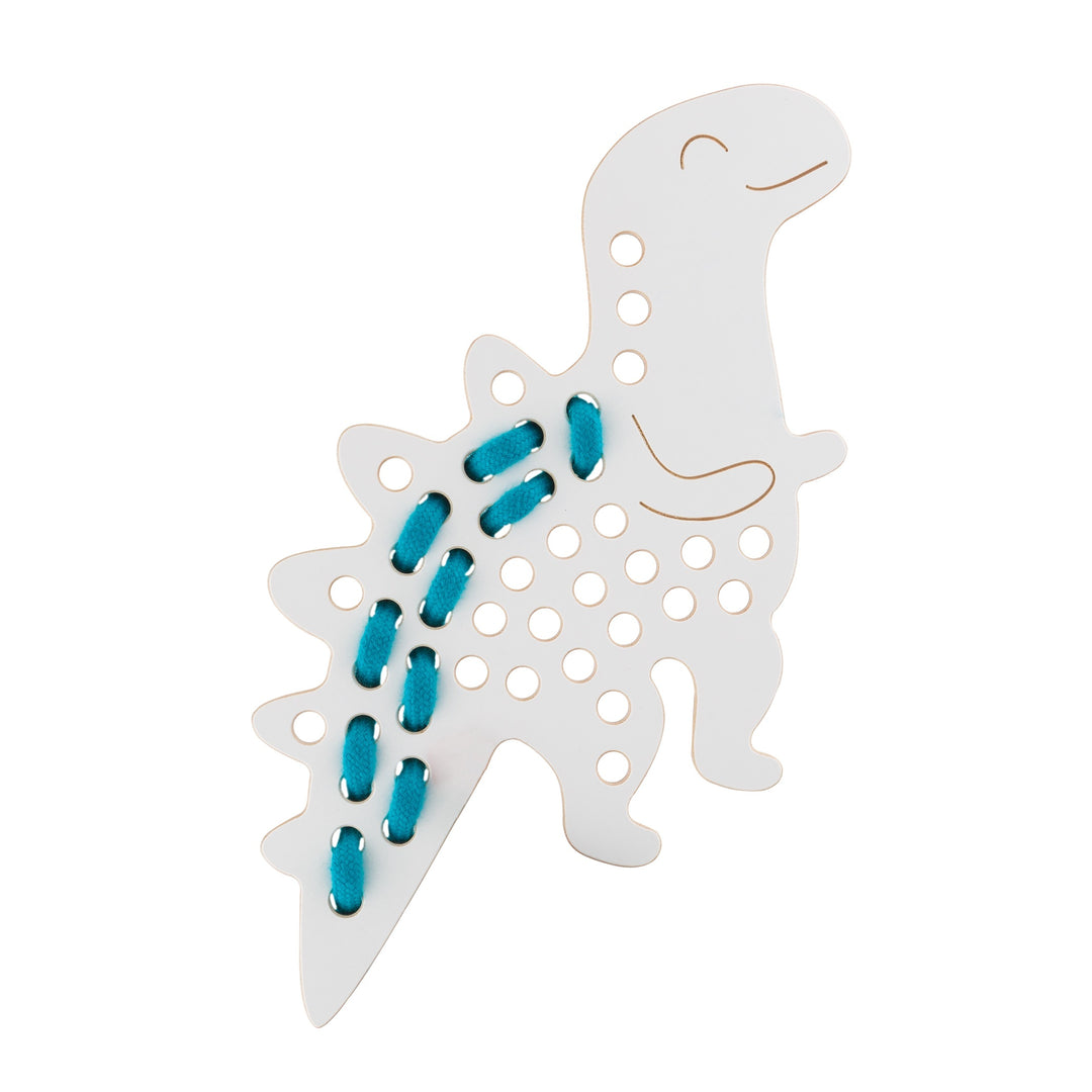 ALEX THE DINOSAUR - Fädelspielzeug aus Holz - Montessori - Dino | milin