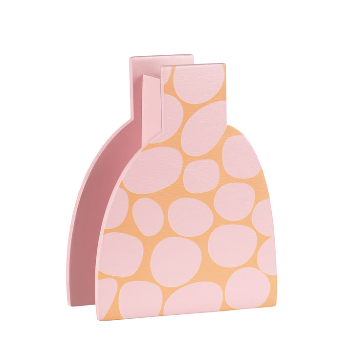 PINK STONES - wooden vase - with glass insert | milin