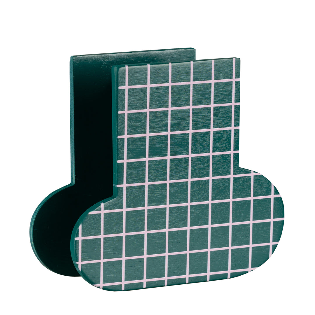 GRID - wooden vase - with glass insert | milin