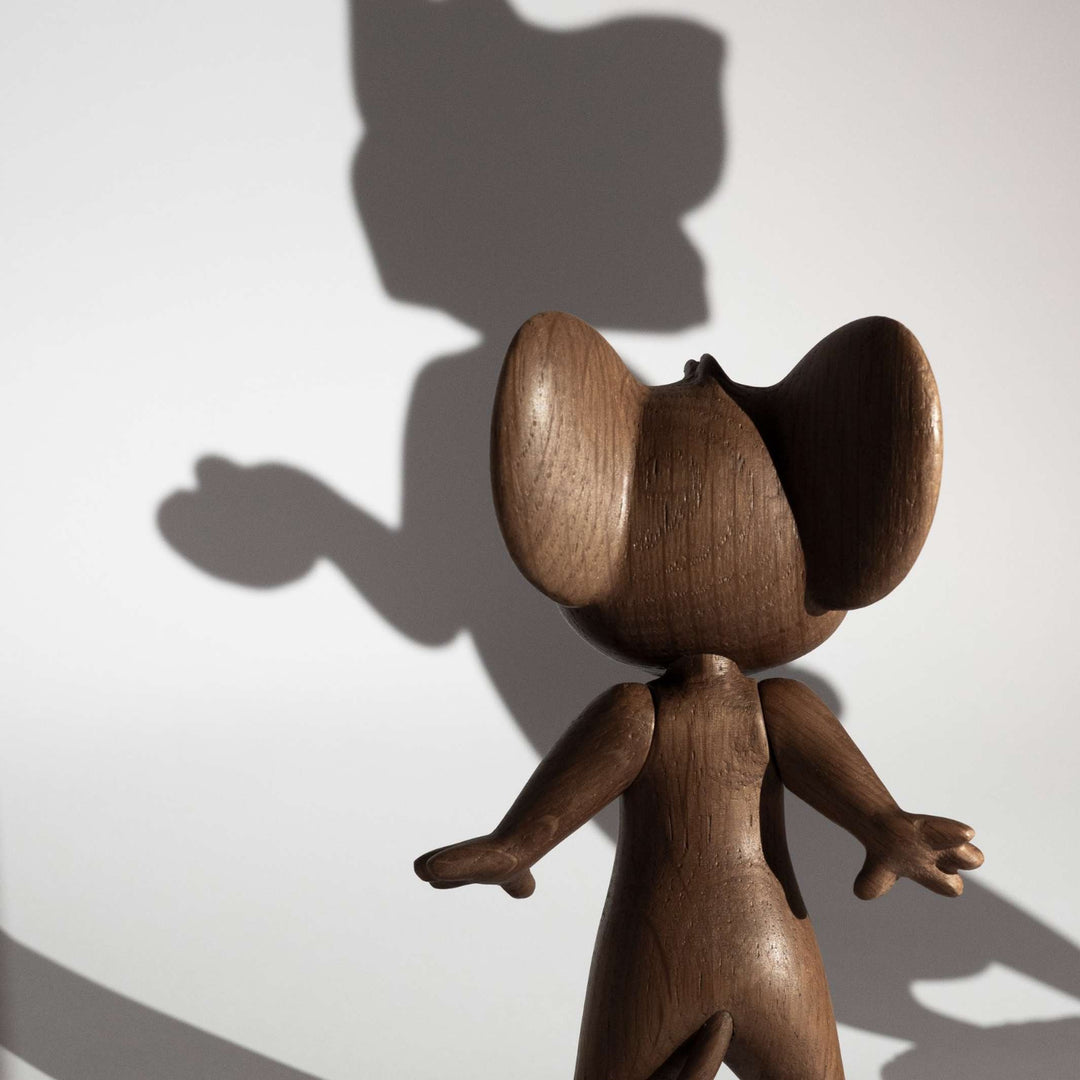 JERRY Large - Große Tom & Jerry Holzfigur - Eiche 20 cm hoch - Jakob Burgsø | boyhood