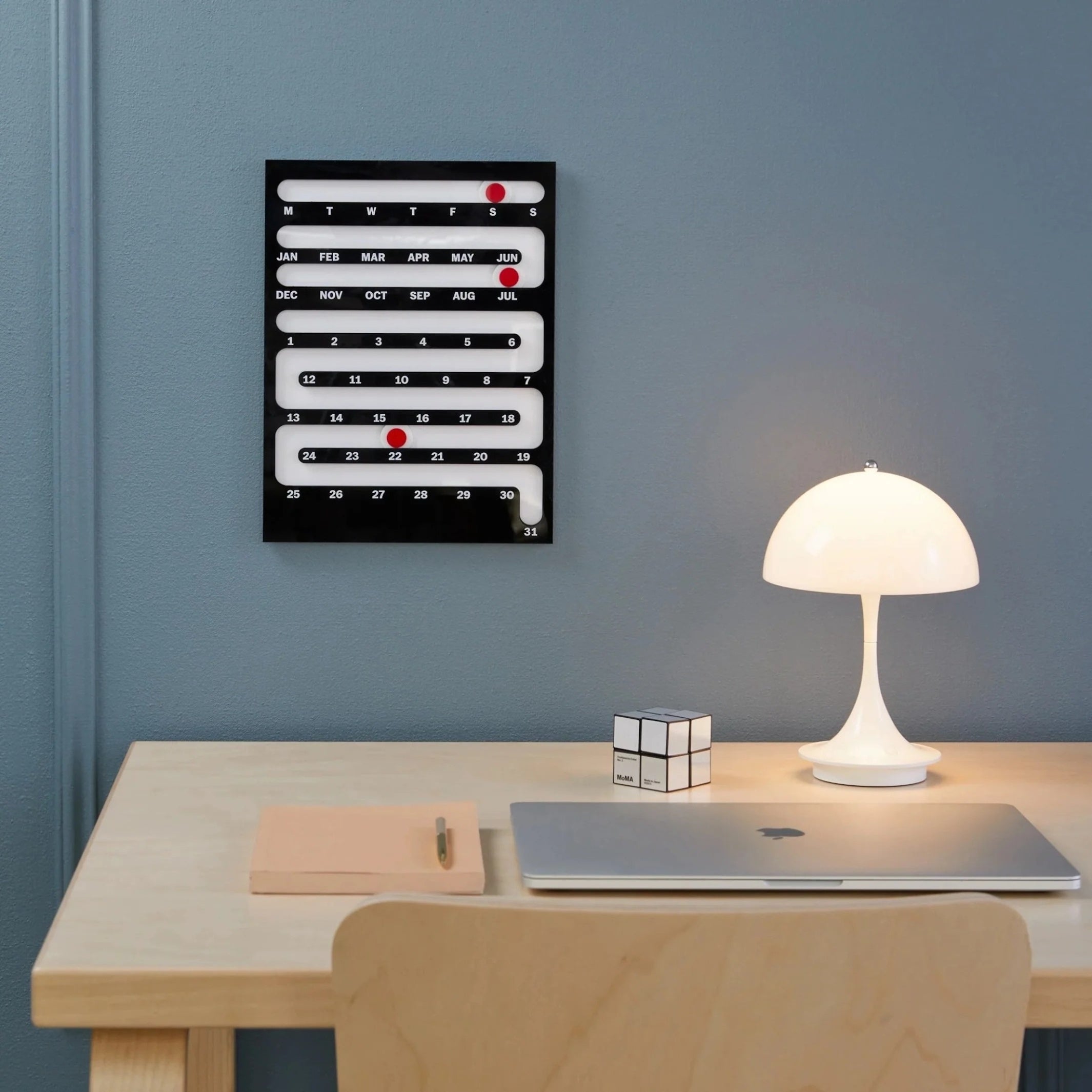 SLIDING PERPETUAL CALENDAR - Wall & Desk Calendar - 30x23 cm