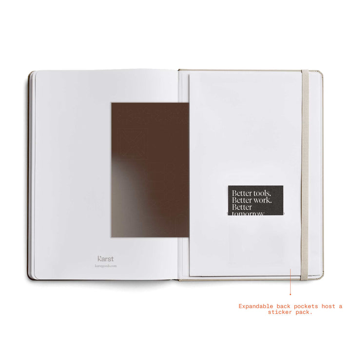 DAILY PLANNER 2026 LATTE - zweiteiliges Tagesplaner & Kalender Set - Hardcover A5 | KarstGoods