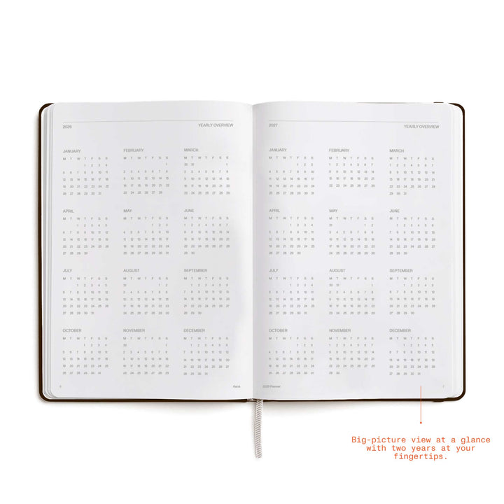 WEEKLY PLANNER 2026 ESPRESSO - Wochenplaner & Kalender - Hardcover A5 | KarstGoods