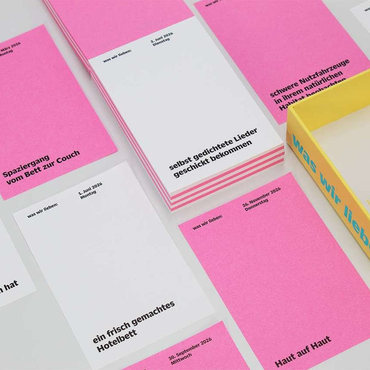 WAS WIR LIEBEN - Notiz-Kalender 2026 | Daniela Spinelli & Birte Spreuer | Hermann Schmidt Verlag