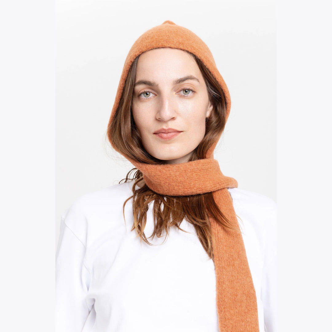 ALPACA BALACLAVA SCARF - Sturmhaube mit Schal - Rust | Buffet Clothing