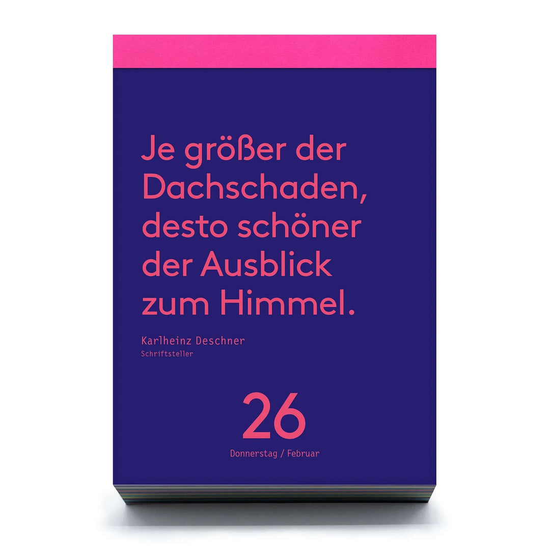 DENKPAUSE - Tischkalender 2026 - stabiler Karton-Aufsteller - 11,5x16 cm | seltmann+söhne