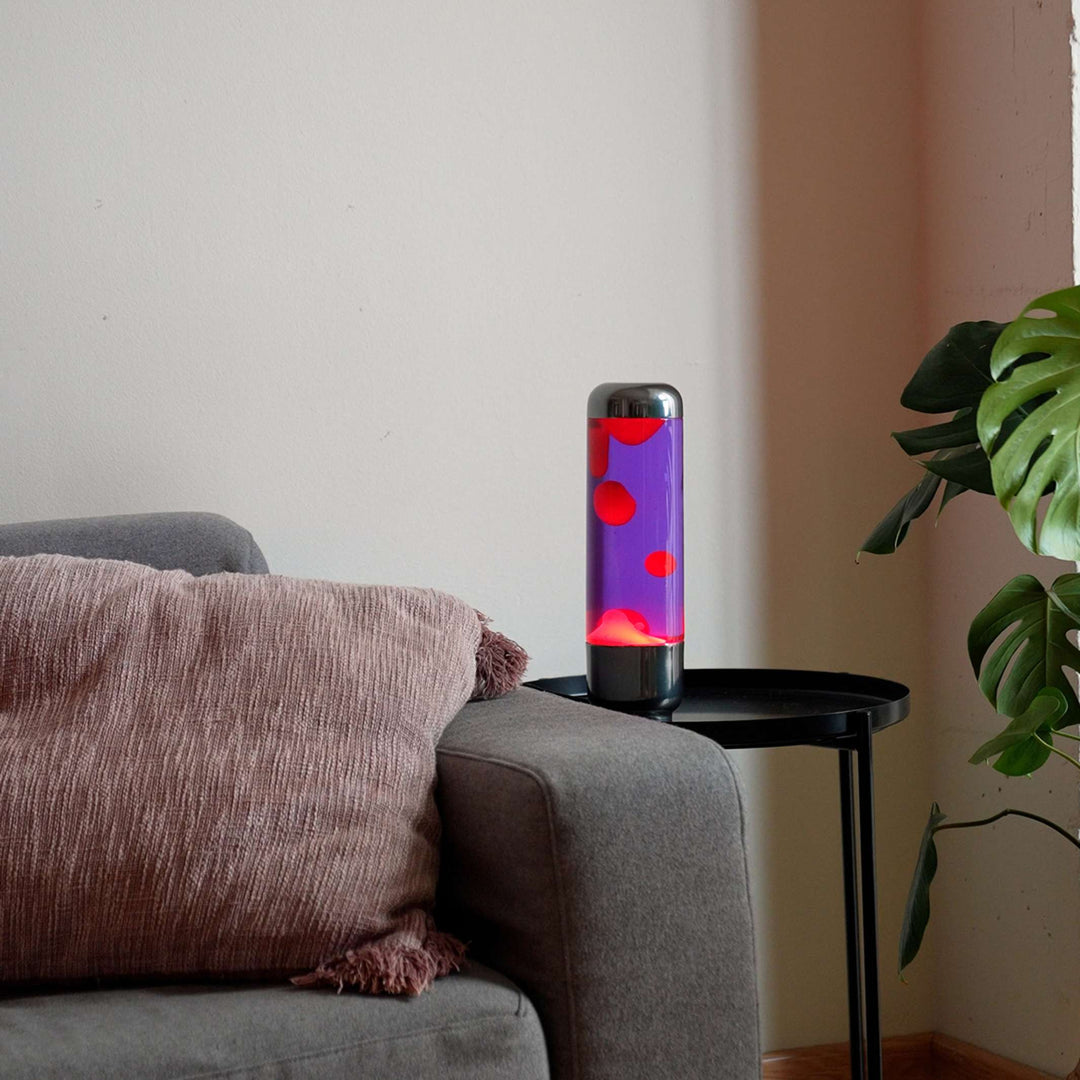 Lavalampe Capsule – Rot-Lila · Aluminium · 35 cm | Balvi