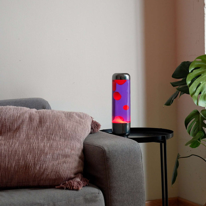 Lavalampe Capsule – Rot-Lila · Aluminium · 35 cm | Balvi