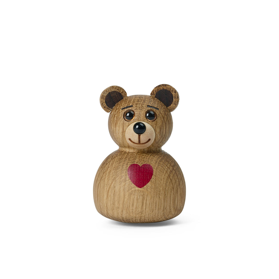 MINI TEDDY - Teddybär Stehaufmännchen aus Holz 7 cm hoch - Thor Høy | Spring Copenhagen