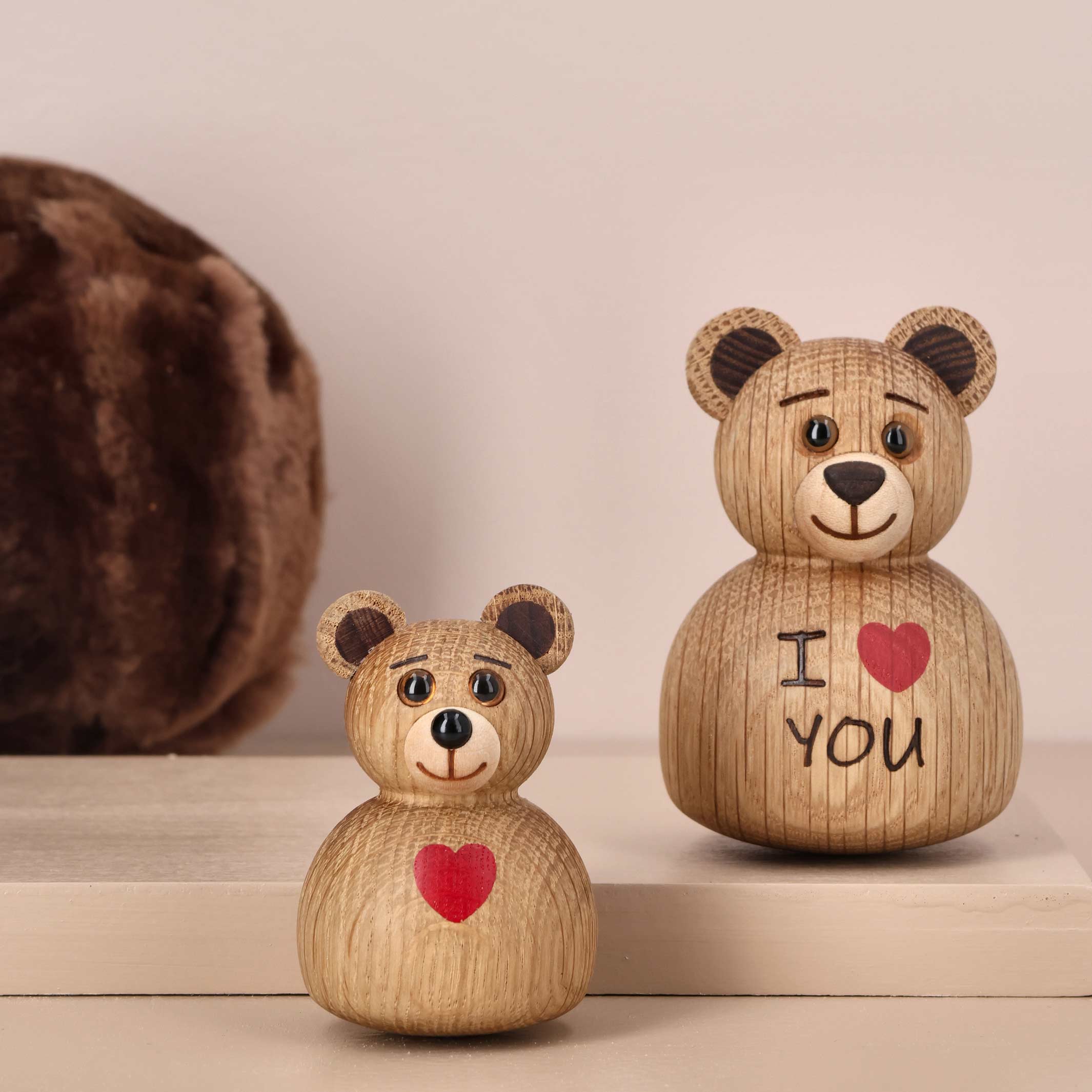 Wooden Teddy Bear 