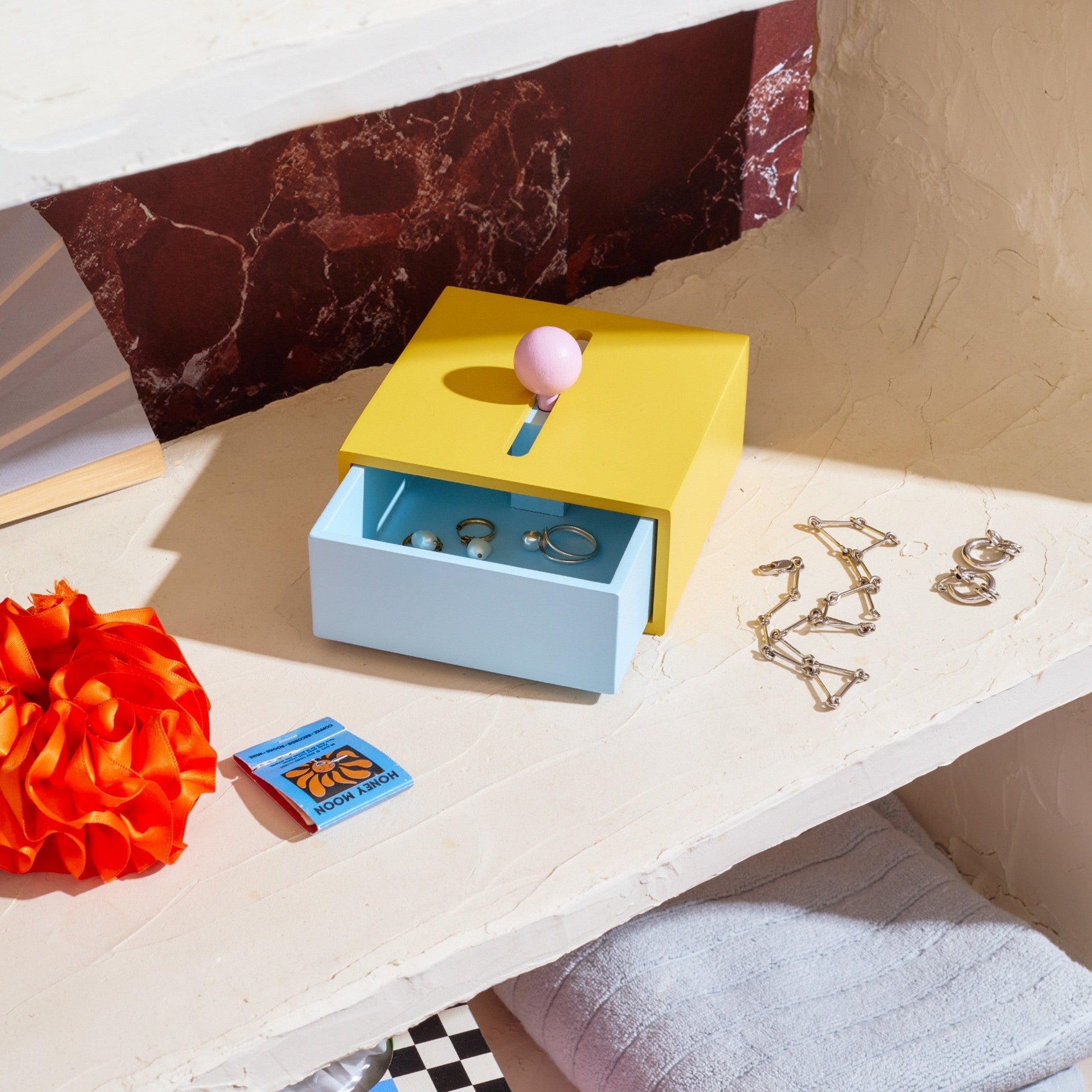 CACHE BOX - Small, yellow Jewelry Box | Kanyon Yeh | Areaware ...