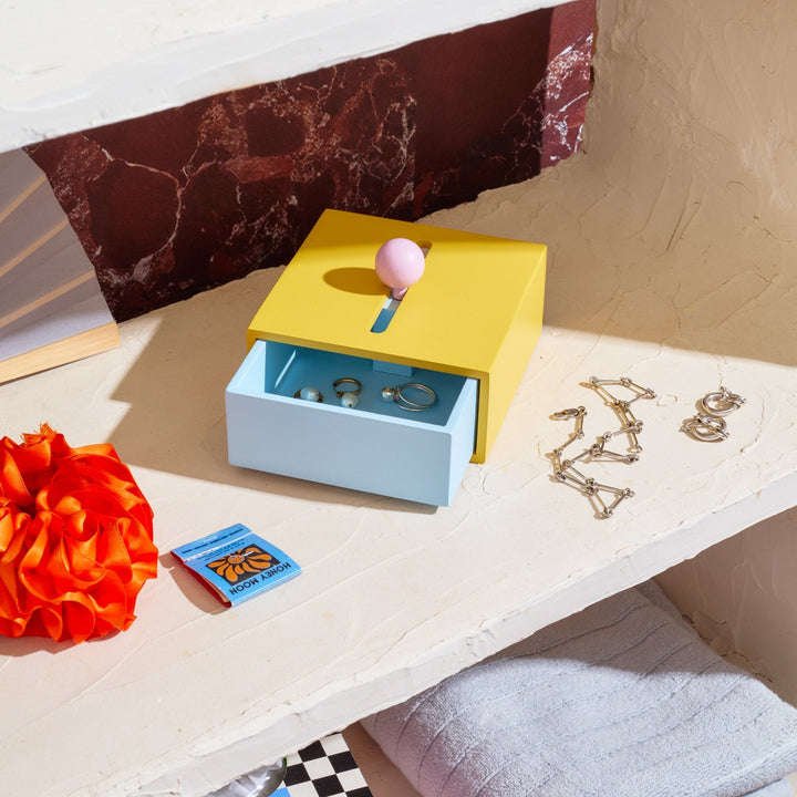CACHE BOX - Small, yellow Jewelry Box | Kanyon Yeh | Areaware