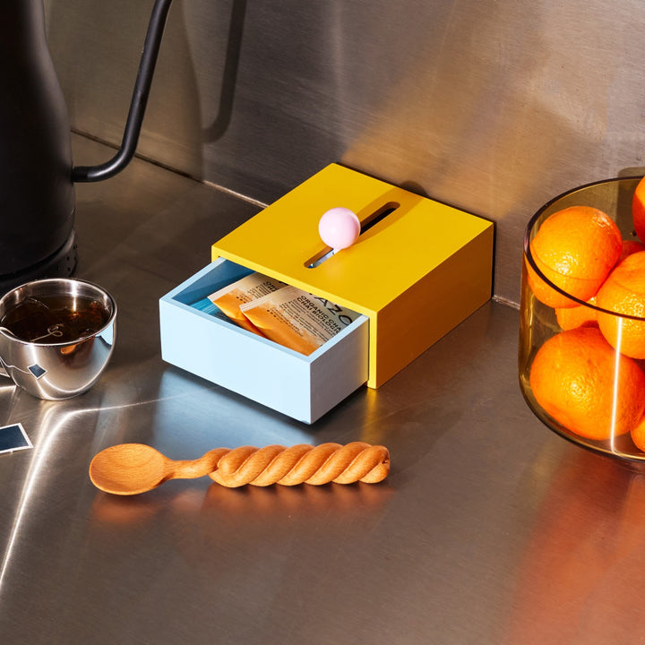 CACHE BOX - Small, yellow Jewelry Box | Kanyon Yeh | Areaware