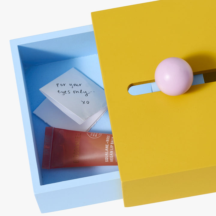 CACHE BOX - Small, yellow Jewelry Box | Kanyon Yeh | Areaware