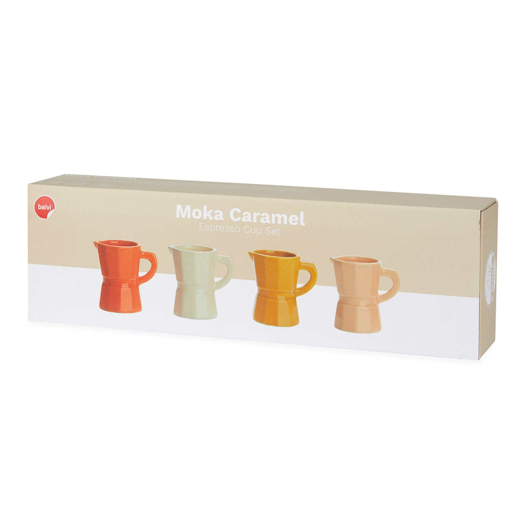 MOKA - Caramel Espresso Cup Set - 4 Cups | BALVI