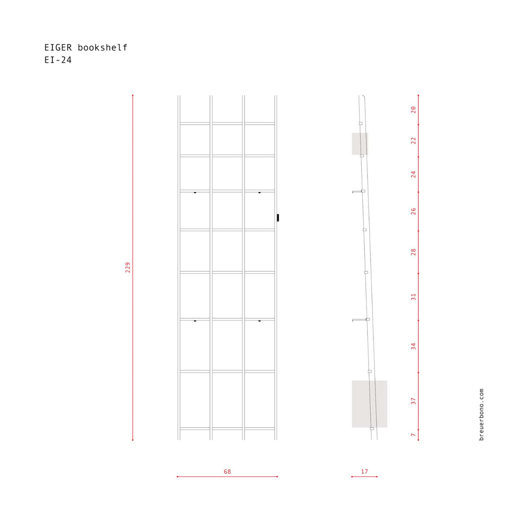EIGER - minimalistisches Bücherregal - aus Birke | BREUER & BONO