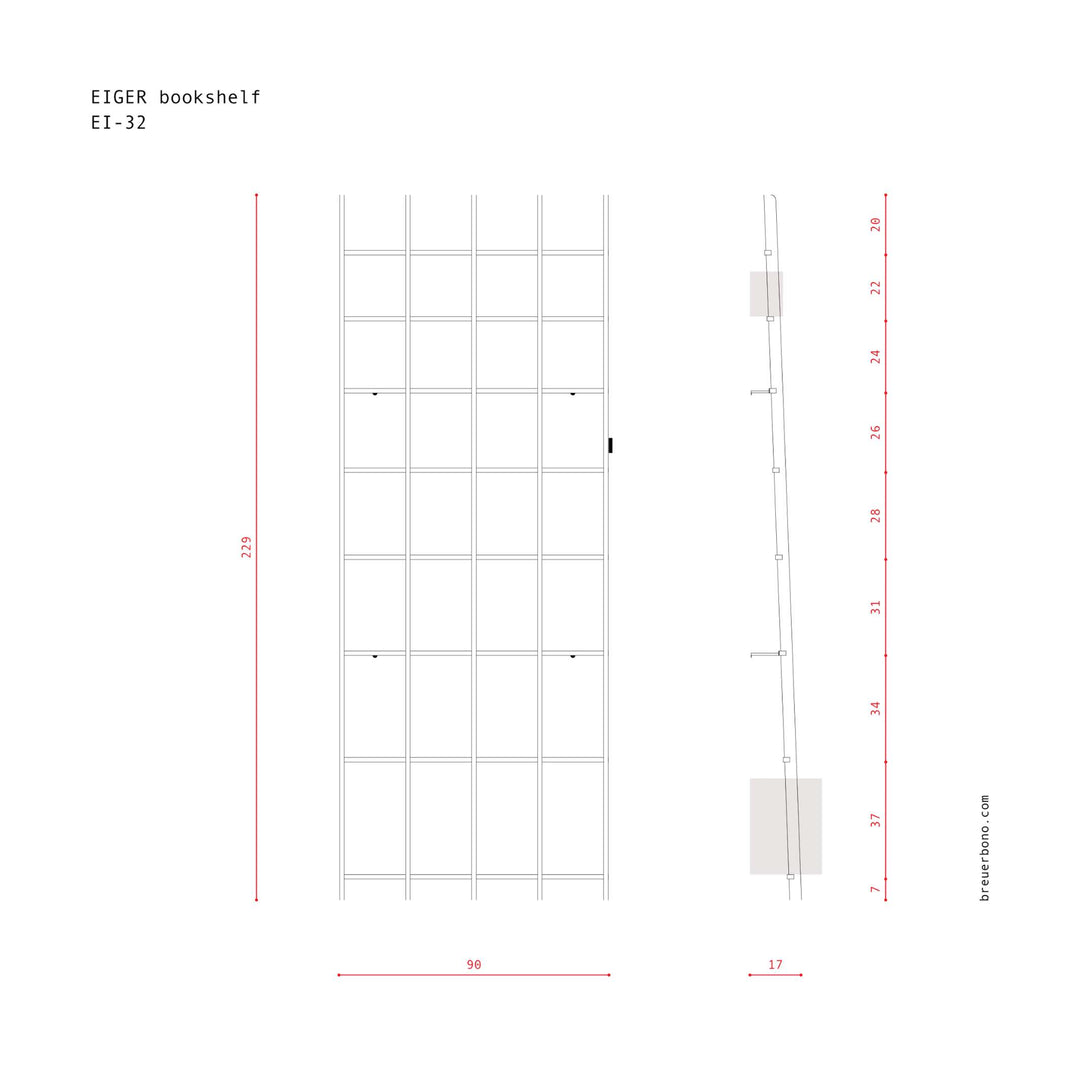 EIGER - minimalistisches Bücherregal - aus Birke | BREUER & BONO
