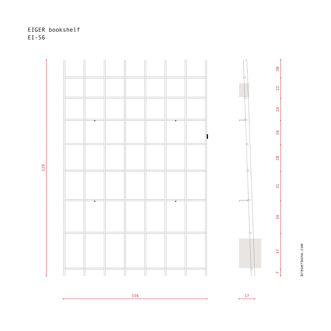 EIGER - minimalistisches Bücherregal - aus Birke | BREUER & BONO