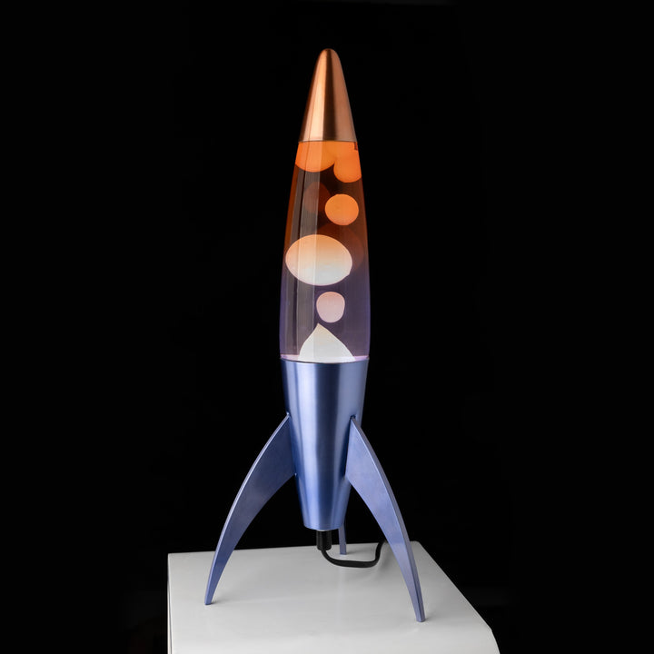 Lava Lamp Rocket – Blue Gradient · Retro · 45 cm | Fisura · Table Lamp