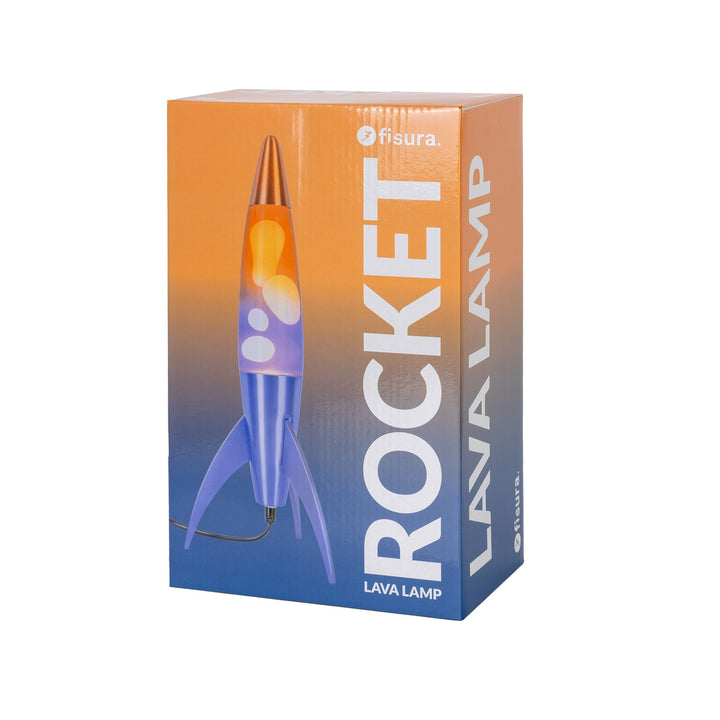 Lava Lamp Rocket – Blue Gradient · Retro · 45 cm | Fisura · Table Lamp