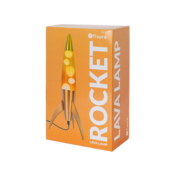 Lava Lamp Rocket – Orange Gradient · Retro · 45 cm | Fisura · Table Lamp