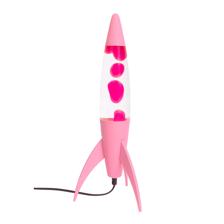 Lavalampe Rocket – Rosa Monochrom · Retro · 45 cm | Fisura · Tischlampe