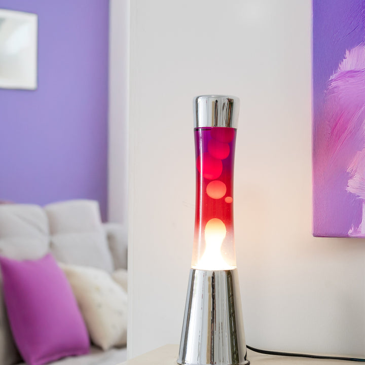 Lava Lamp Tower – Chrome, Black-Red-White, 39.5 cm – Lifestyle 4 | Fisura