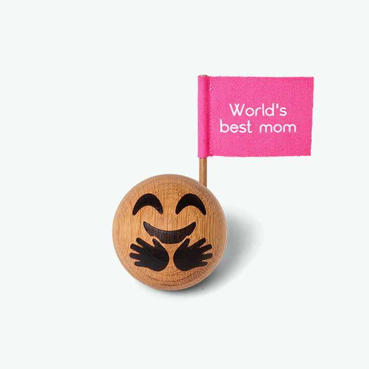Wooden Emoticon Mum & Dad – Oak · Ø 5 cm | Spring Copenhagen