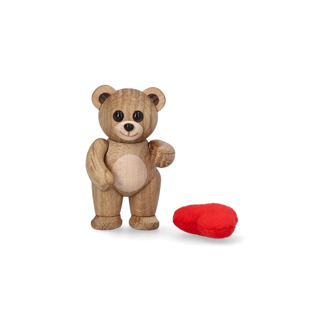 Wooden Teddy Bear Squeeze – Oak · 7.6 cm | Spring Copenhagen