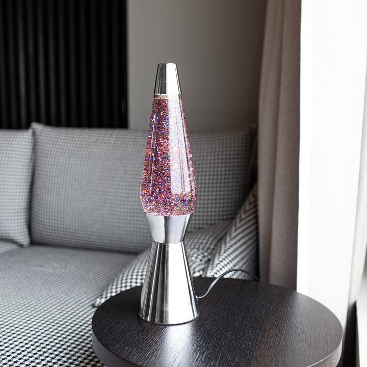 Lava Lamp Bullet – Pink Glitter · Retro · 40 cm | Fisura · Table Lamp