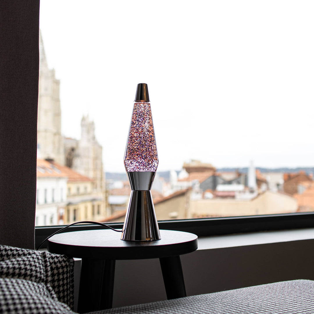 Lava Lamp Bullet – Pink Glitter · Retro · 40 cm | Fisura · Table Lamp