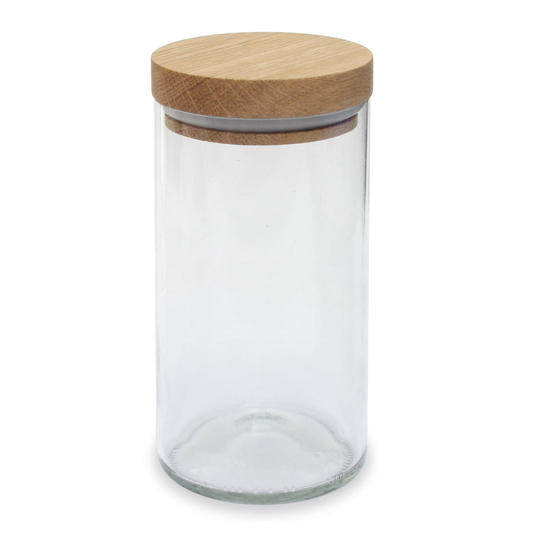 Storage Jar – Oak · 450 ml · 16.5 cm | side by side