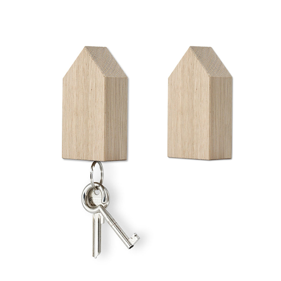 Magnetic Key Holder – Wood · 9 cm | side by side