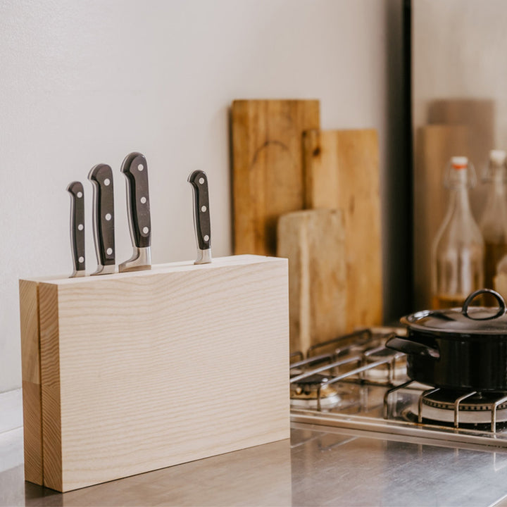 Messerblock "Timber Twin" – Esche · 22 cm | side by side