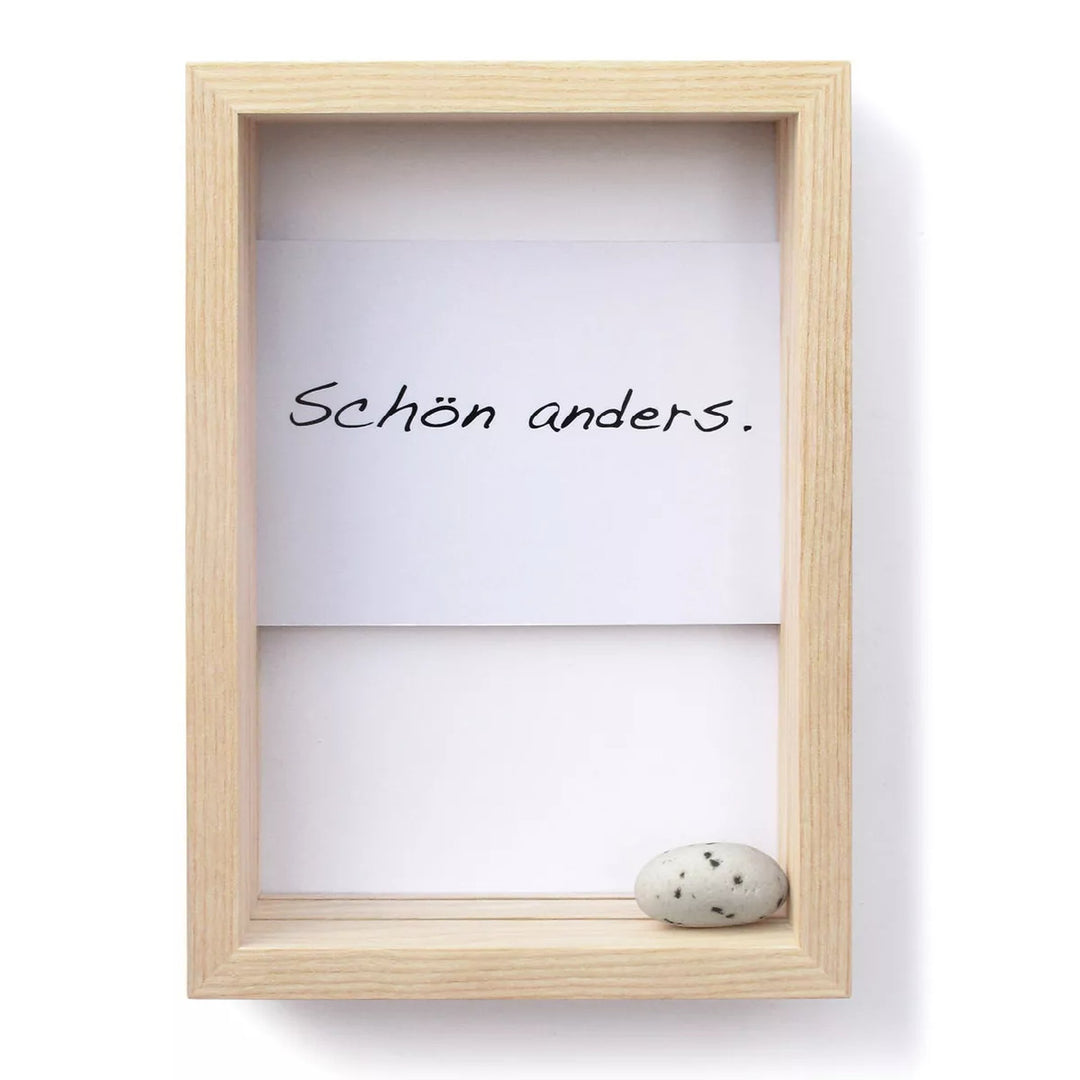 Photo Frame "Oh, schön" – Ash Wood · 23 cm | side by side