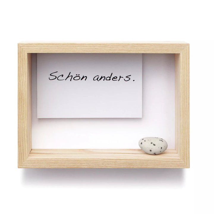 Photo Frame "Oh, schön" – Ash Wood · 23 cm | side by side