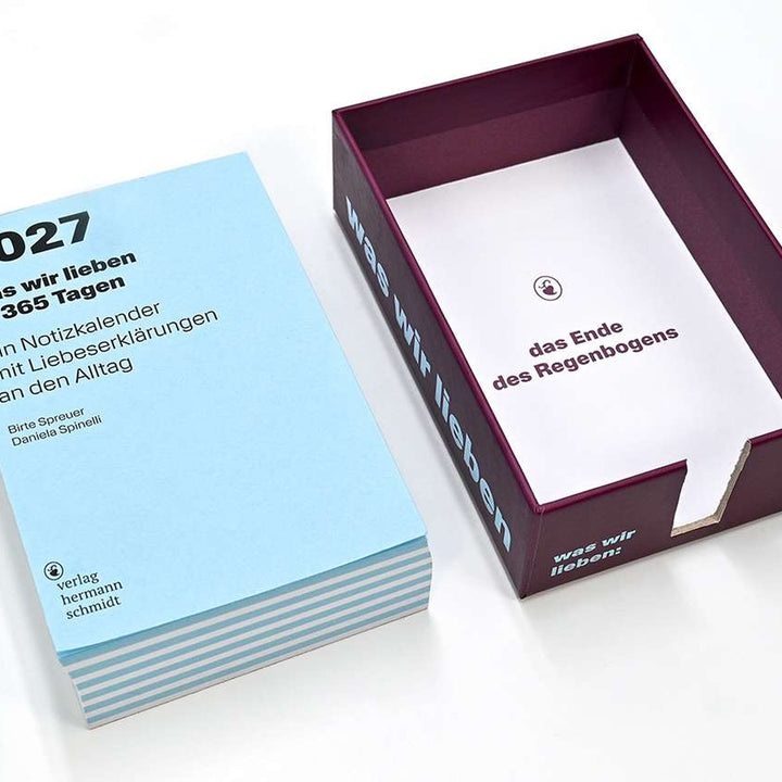 Notizkalender "Was Wir Lieben" 2027 – 368 Blatt | Hermann Schmidt