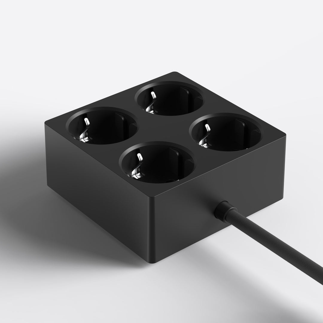 Steckdosenleiste Squared S1 – 4-fach magnetisch, flach | Cords