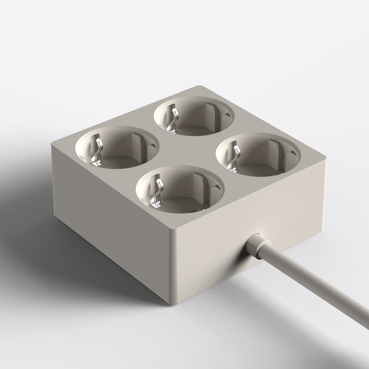 Steckdosenleiste Squared S1 – 4-fach magnetisch, flach | Cords