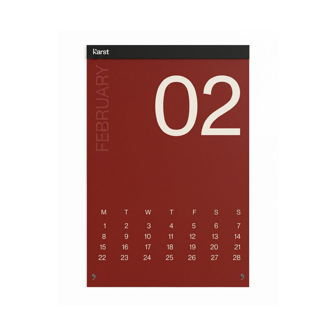 Monats-Wandkalender 2027 – Steinpapier · A2 · 42×60 cm | Karst