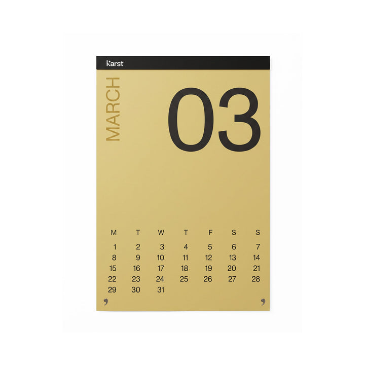Monats-Wandkalender 2027 – Steinpapier · A2 · 42×60 cm | Karst