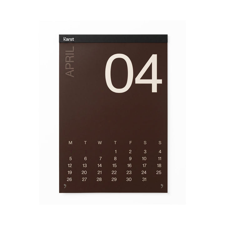 Monats-Wandkalender 2027 – Steinpapier · A2 · 42×60 cm | Karst