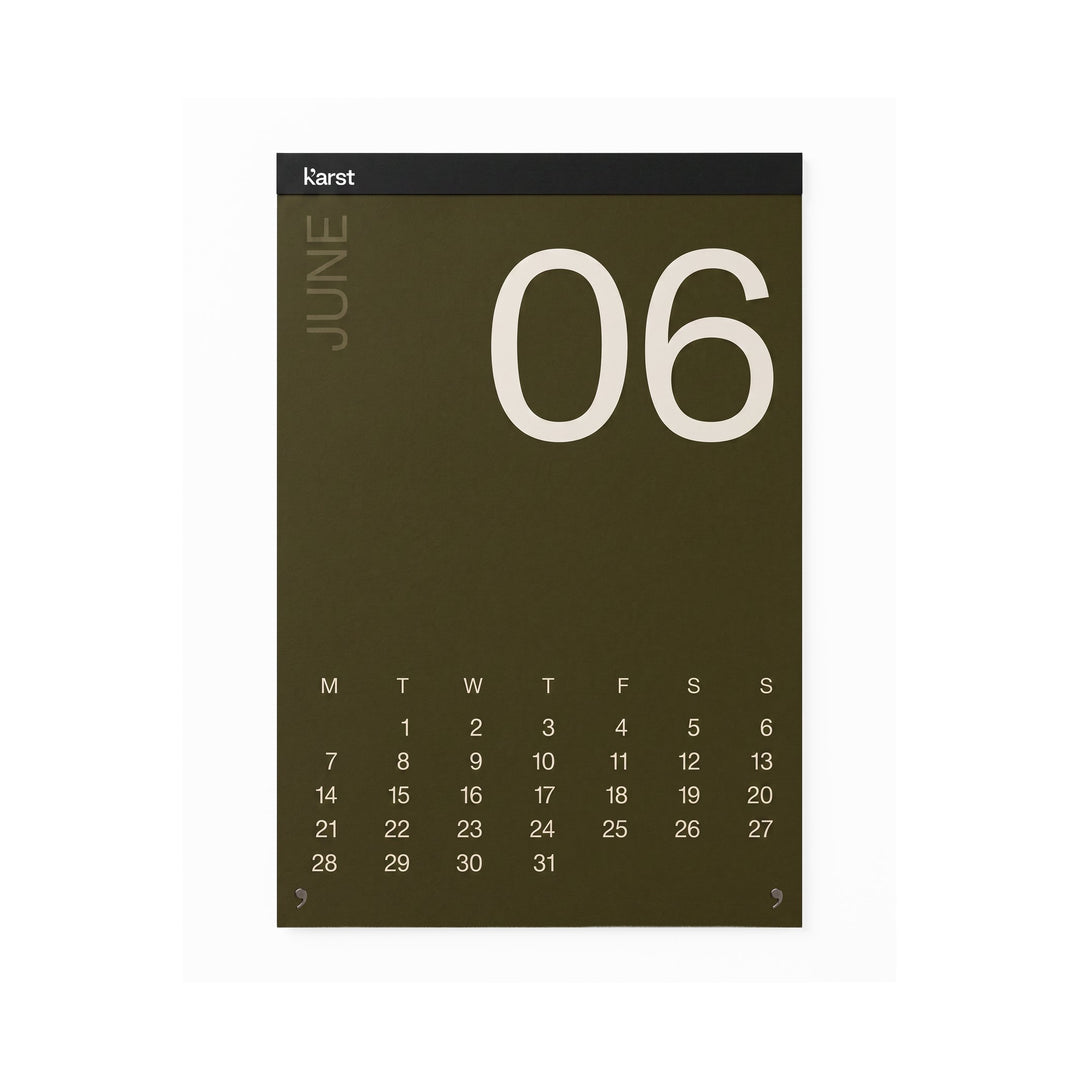 Monats-Wandkalender 2027 – Steinpapier · A2 · 42×60 cm | Karst