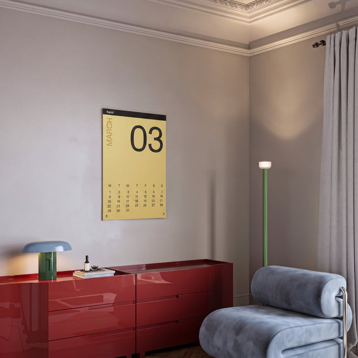 Monats-Wandkalender 2027 – Steinpapier · A2 · 42×60 cm | Karst