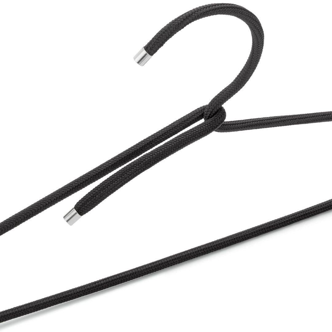 Coat Hanger "Cord Hanger" Set of 4 – Black · 41 cm | Peppermint