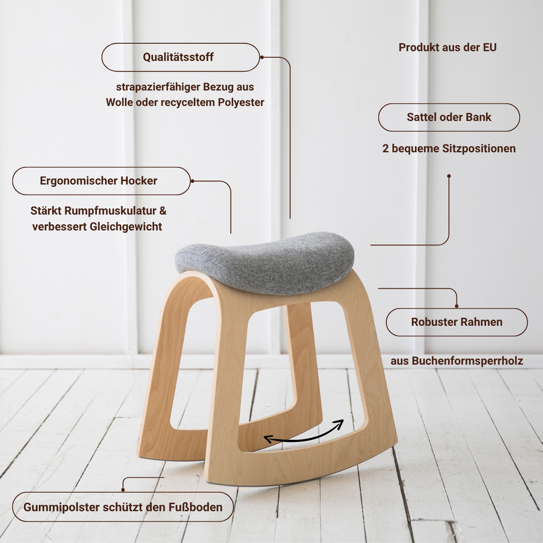 MUISTA - Schreibtischstuhl - ergonomischer Hocker | Muista