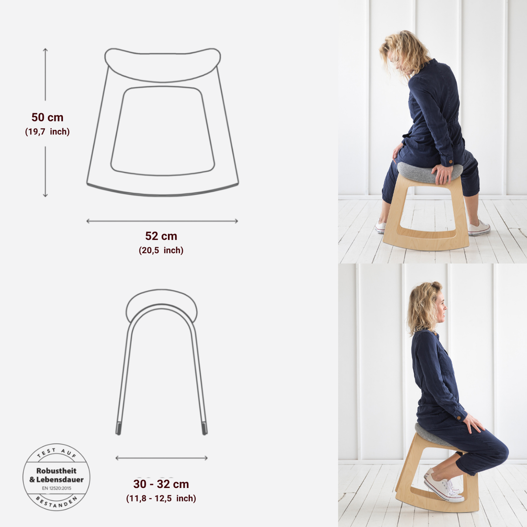 MUISTA - Schreibtischstuhl - ergonomischer Hocker | Muista