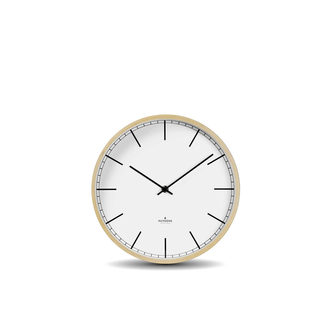 WOOD INDEX | silent WALL CLOCK with wooden case | Huygens